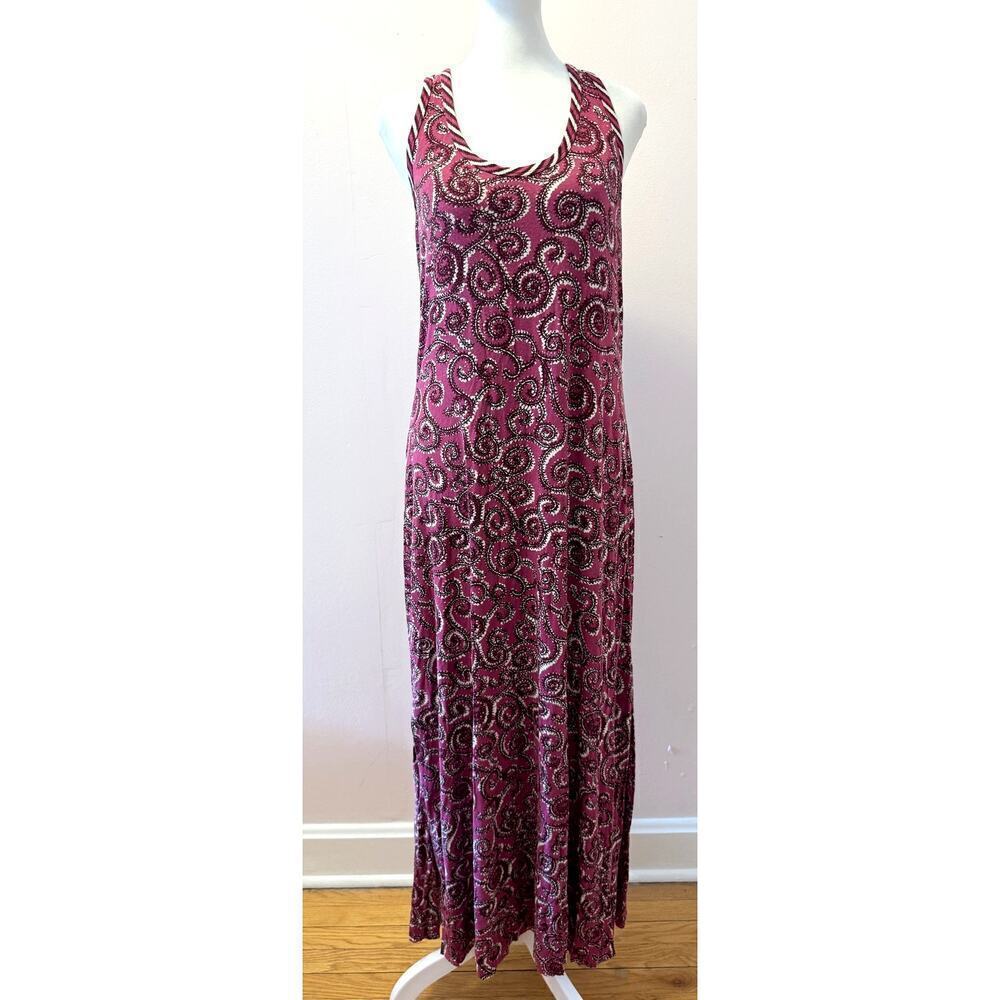 TORY BURCH Printed Sleeveless Maxi Designer Dress Size M